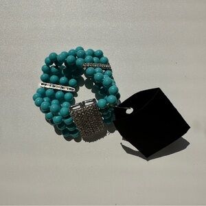 Turquoise Beaded Clasp Bracelet NWT Accessories Jewelry
